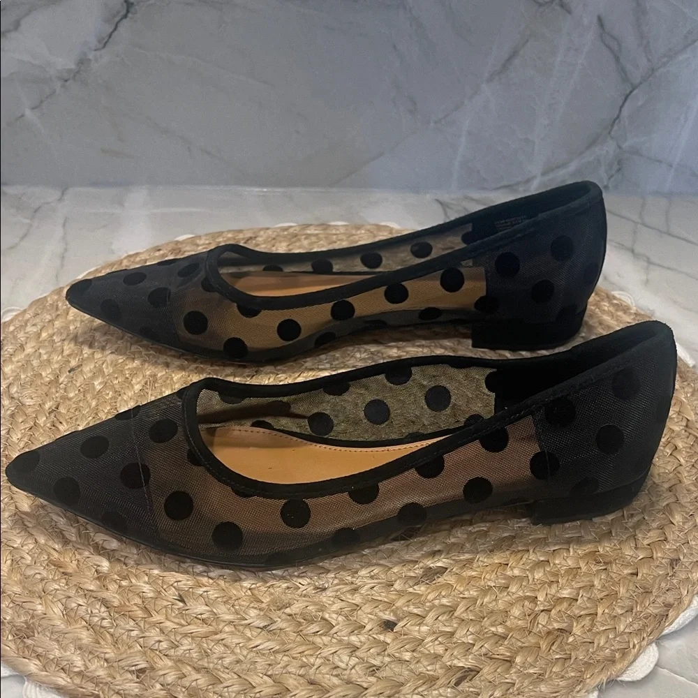 J. Crew Black Polka Dot Flats - Picture 2 of 5